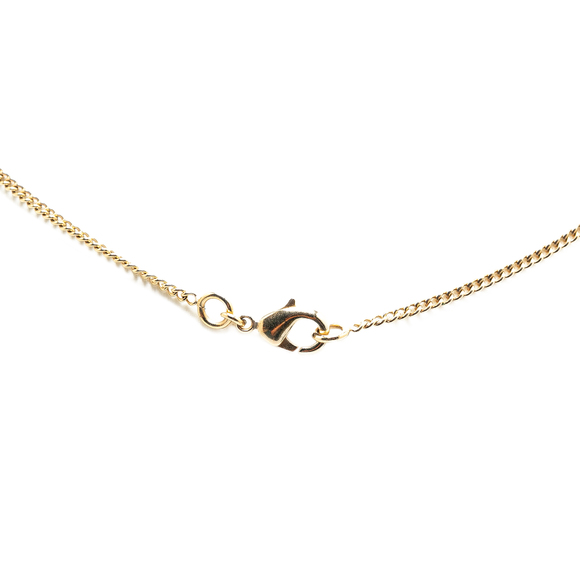 CHANEL Gold Plated CC Crystal Ribbon Bow Pendant Necklace Costume Necklace - Picture 2 of 5